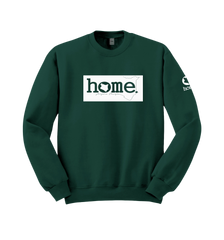 home_254 HUNTER GREEN SWEATSHIRT (MID-HEAVY FABRIC) WITH A WHITE CLASSIC PRINT