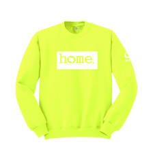 home_254 LIME GREEN SWEATSHIRT (HEAVY FABRIC) WITH A WHITE CLASSIC PRINT