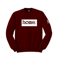 home_254 MAROON RED SWEATSHIRT WITH A WHITE CLASSIC PRINT