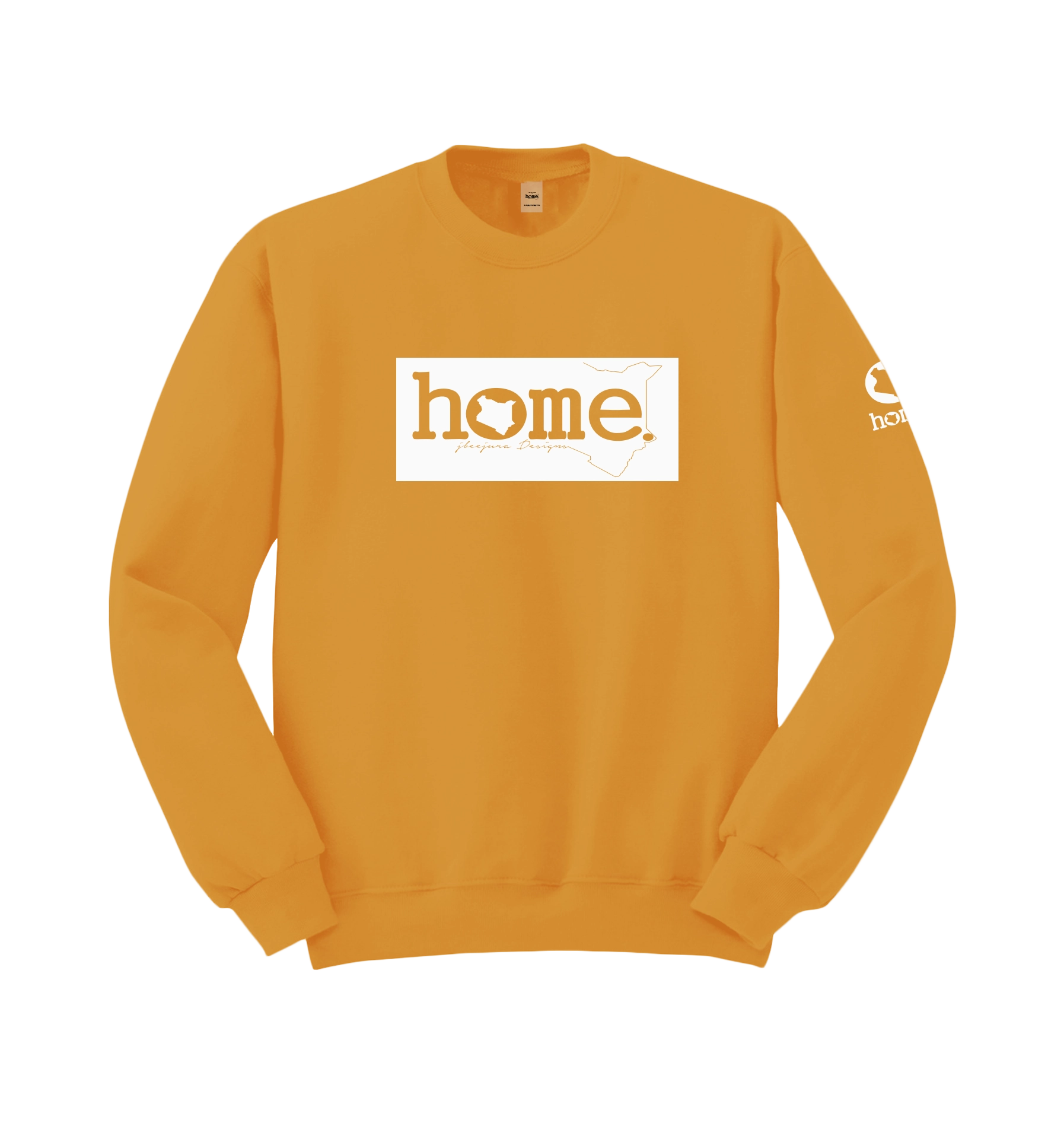 home_254 MUSTARD YELLOW SWEATSHIRT WITH A WHITE CLASSIC PRINT