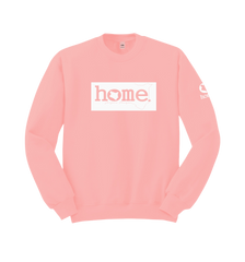 home_254 PEACH SWEATSHIRT (HEAVY FABRIC) WITH A WHITE CLASSIC PRINT