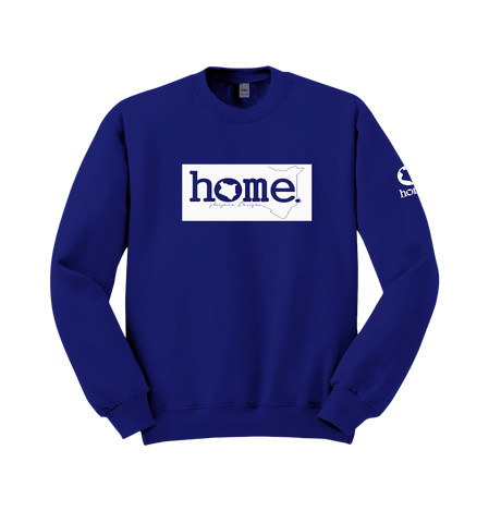 home_254 ROYAL BLUE SWEATSHIRT (HEAVY FABRIC) WITH A WHITE CLASSIC PRINT
