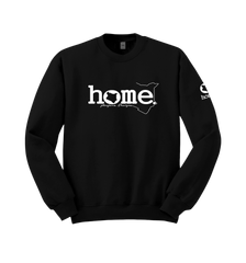 home_254 BLACK SWEATSHIRT (HEAVY FABRIC) WITH A WHITE CLASSIC WORDS PRINT