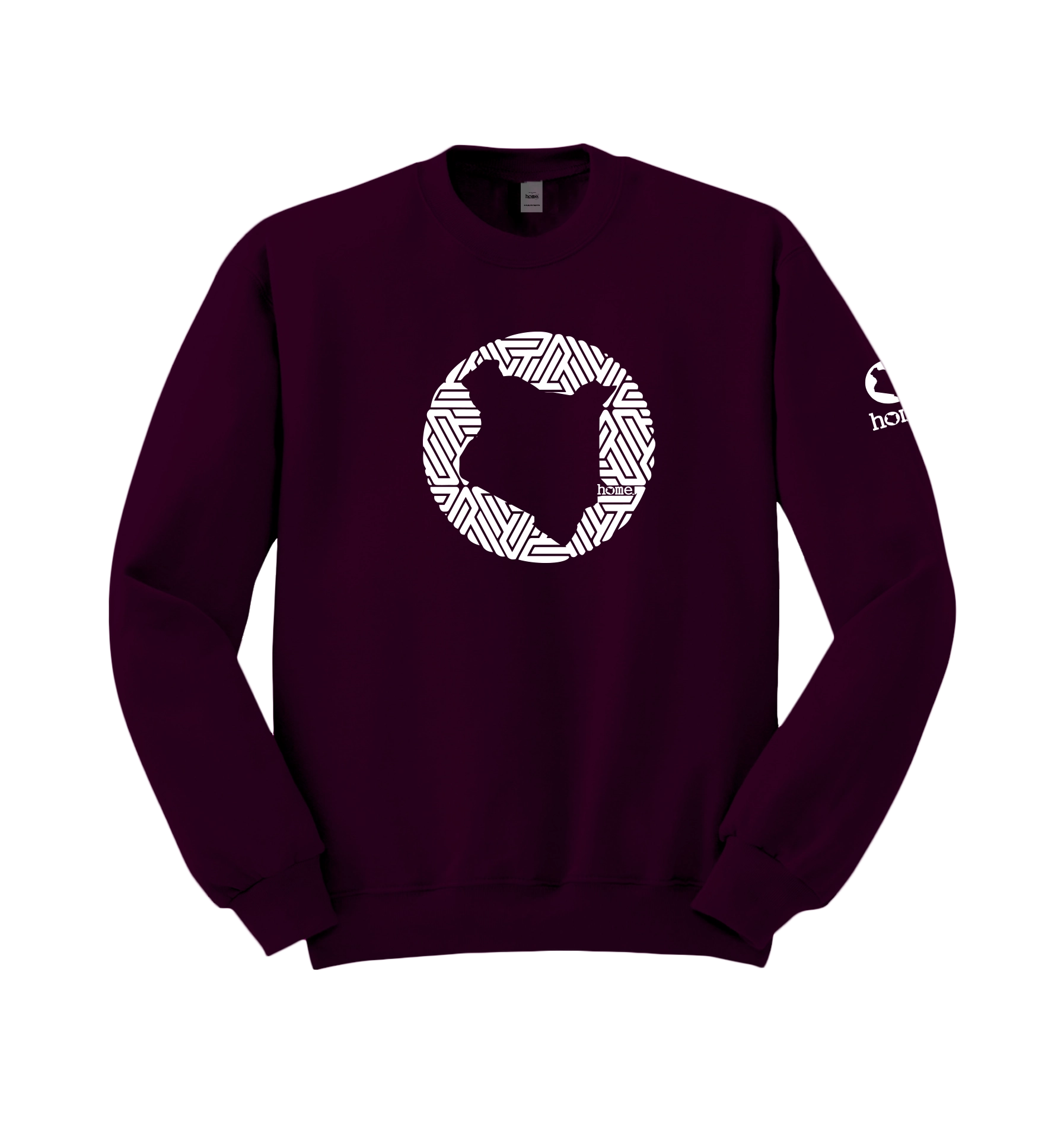 home_254 CLARET SWEATSHIRT WITH A WHITE MAP PRINT