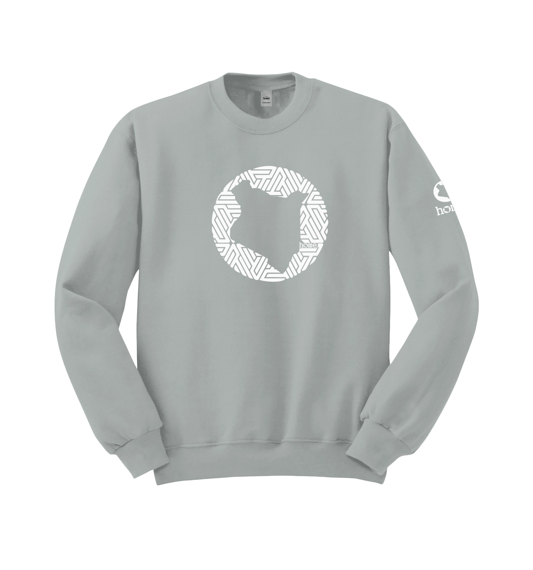 home_254 GRAVEL SWEATSHIRT (MID-HEAVY FABRIC) WITH A WHITE MAP PRINT