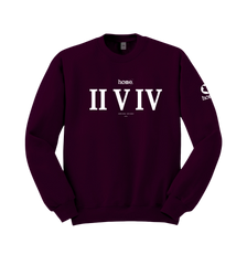 home_254 CLARET SWEATSHIRT WITH A WHITE ROMAN PRINT