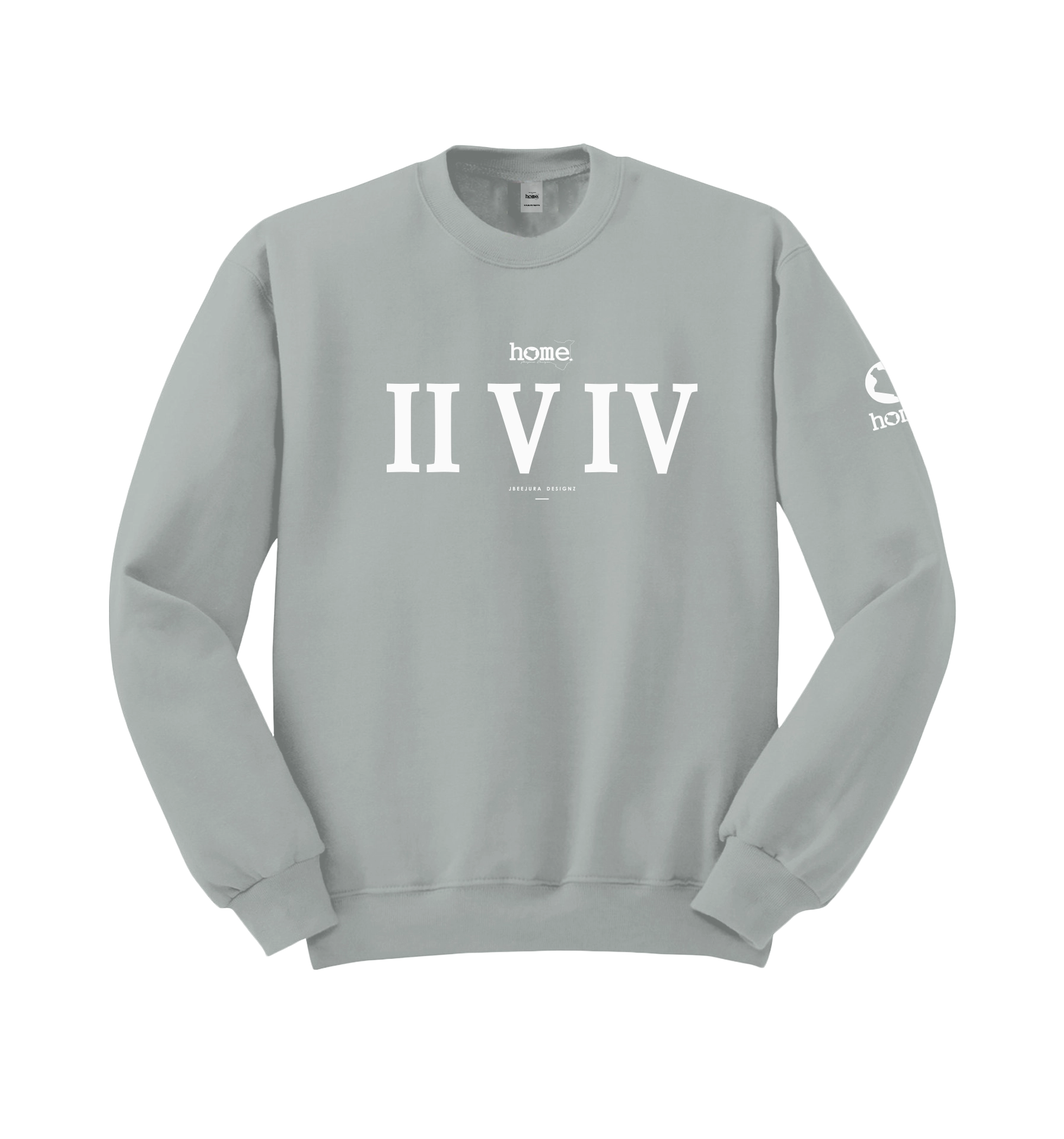 home_254 GRAVEL SWEATSHIRT WITH A WHITE ROMAN PRINT