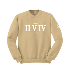 home_254 LIGHT BROWN SWEATSHIRT WITH A WHITE ROMAN PRINT