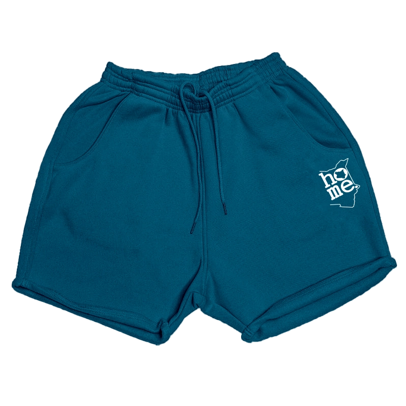 WOMENS BOOTY SHORTS - TEAL BLUE (HEAVY FABRIC)