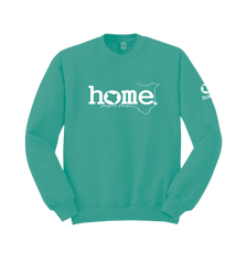 home_254 DEEP TURQUOISE SWEATSHIRT WITH A WHITE WORDS  PRINT