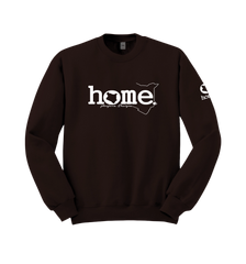 home_254 ESPRESSO SWEATSHIRT (HEAVY FABRIC) WITH A WHITE WORDS PRINT