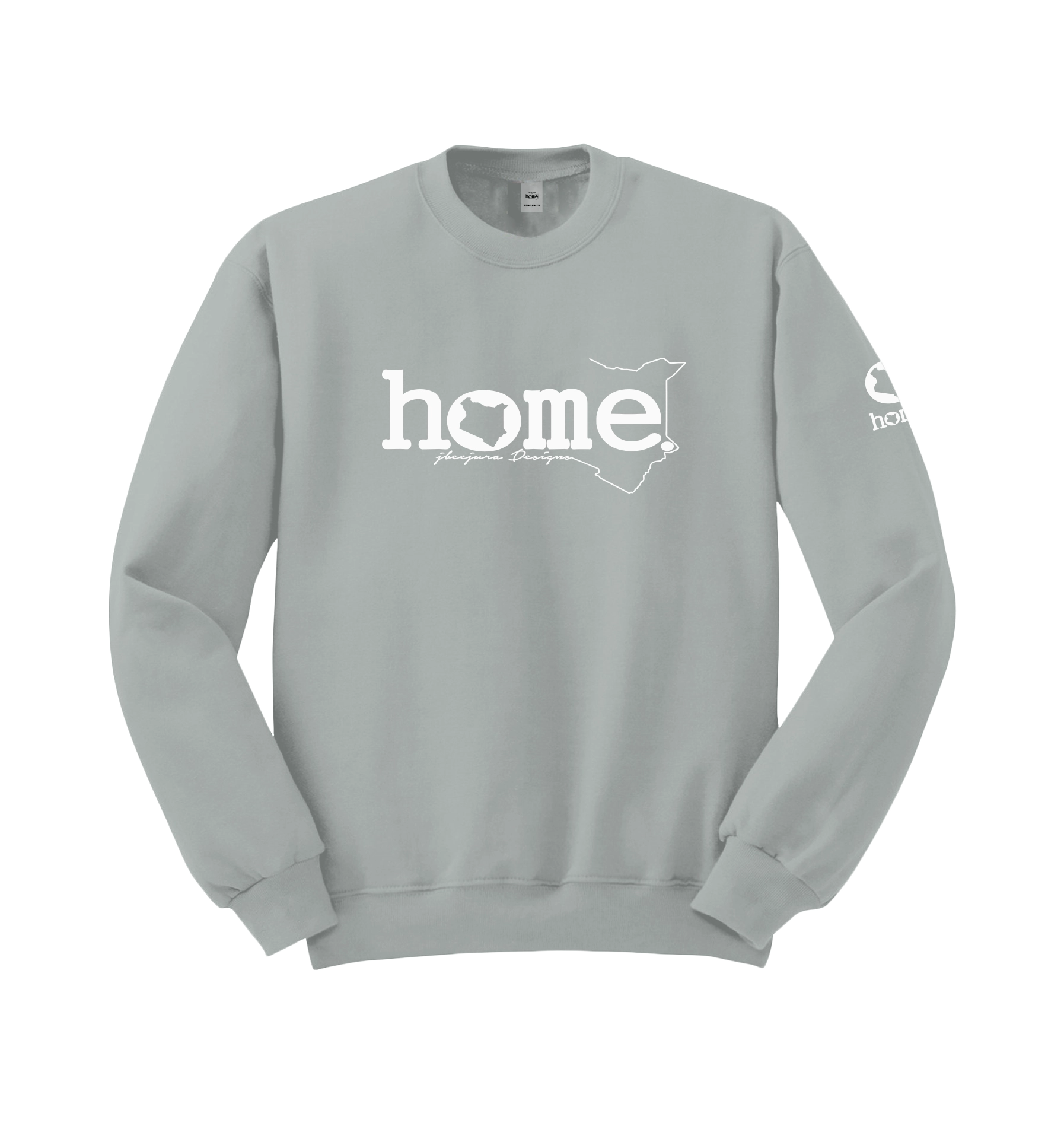 home_254 GRAVEL SWEATSHIRT (MID-HEAVY FABRIC) WITH A WHITE CLASSIC WORDS PRINT