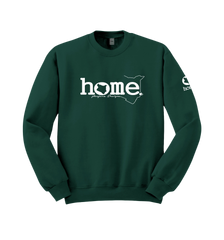 home_254 HUNTER GREEN SWEATSHIRT (MID-HEAVY FABRIC) WITH A WHITE WORDS PRINT