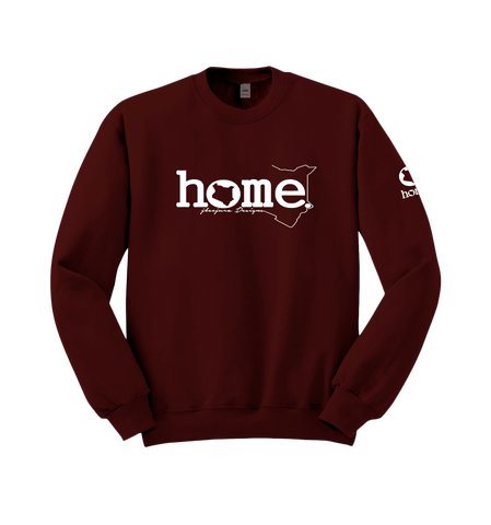 home_254 MAROON SWEATSHIRT (HEAVY FABRIC) WITH A WHITE WORDS PRINT