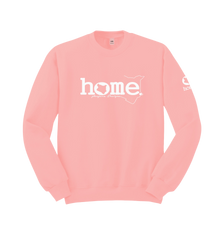 home_254 PEACH SWEATSHIRT (HEAVY FABRIC) WITH A WHITE WORDS PRINT