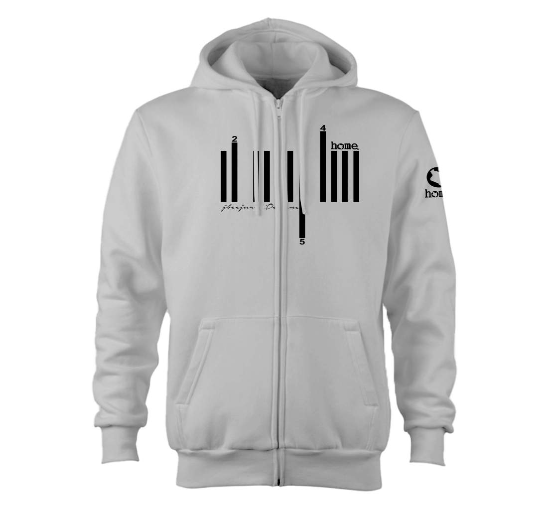 Zip-up Hoodie  - Silver Mist(Heavy Fabric)