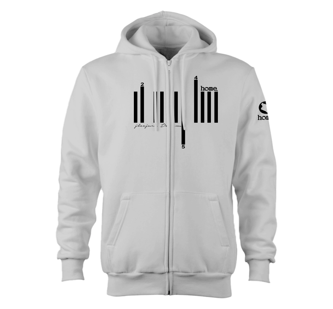 Zip-up Hoodie  - Silver Mist(Heavy Fabric)