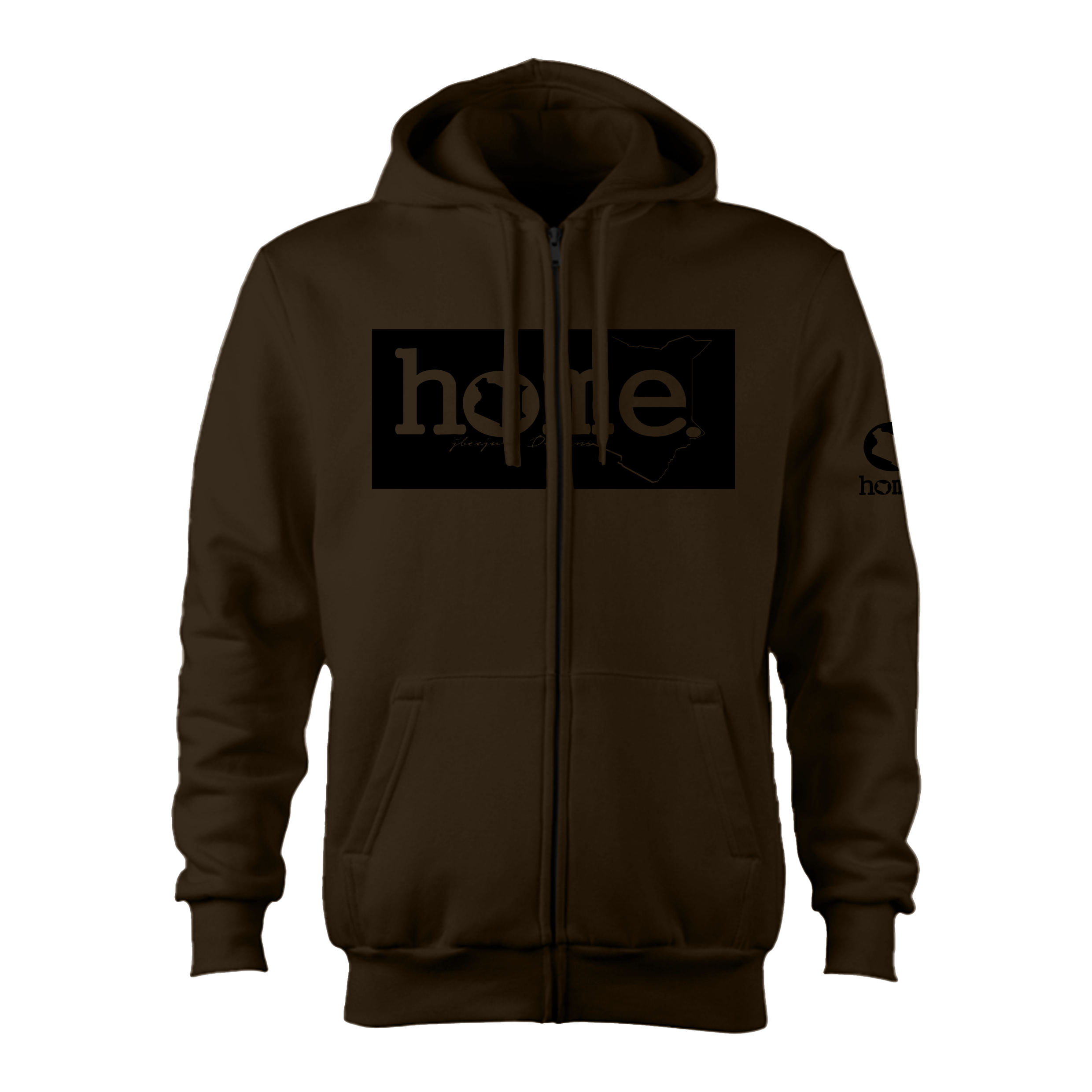 Zip-up Hoodie  - Espresso (Heavy Fabric)