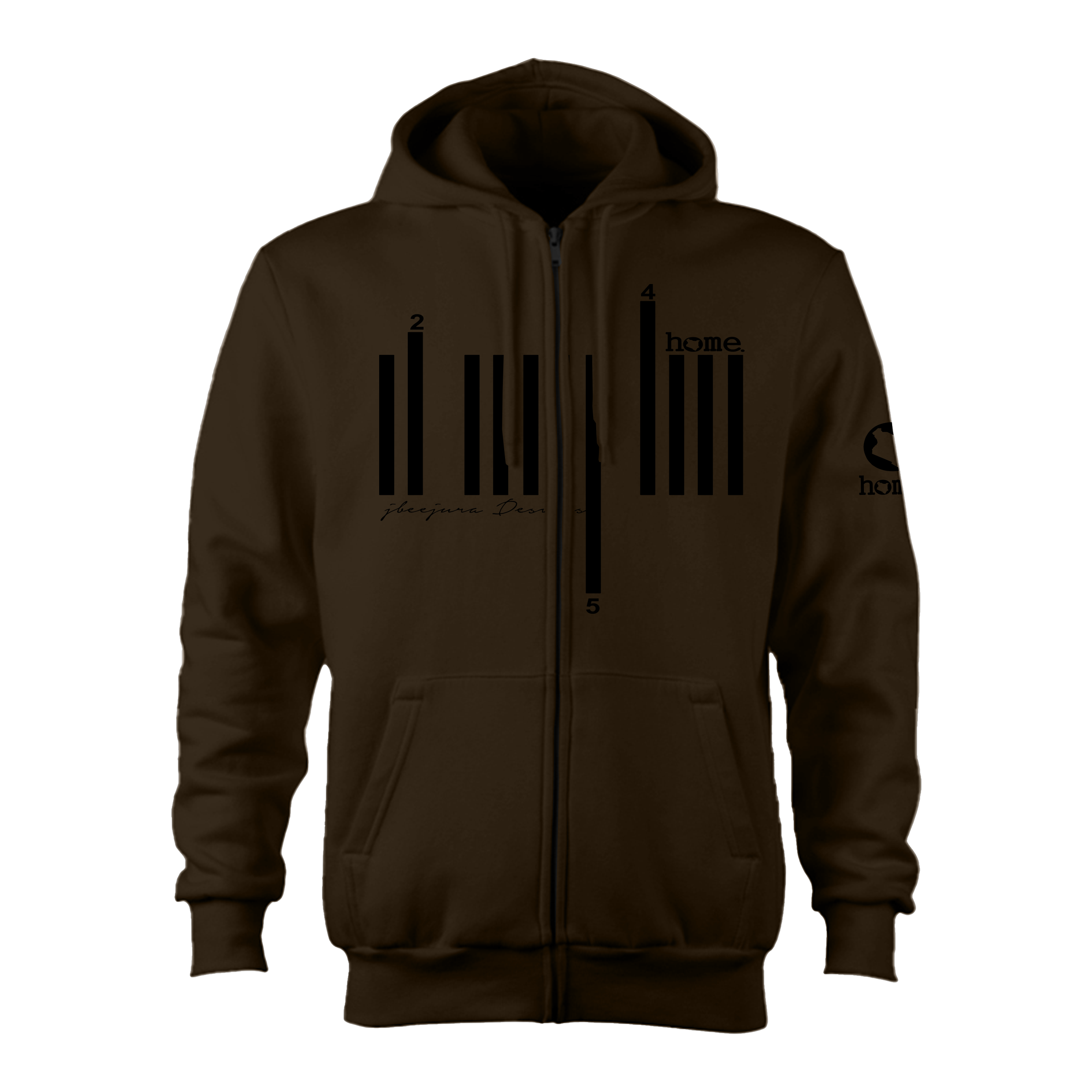 Zip-up Hoodie  - Espresso (Heavy Fabric)