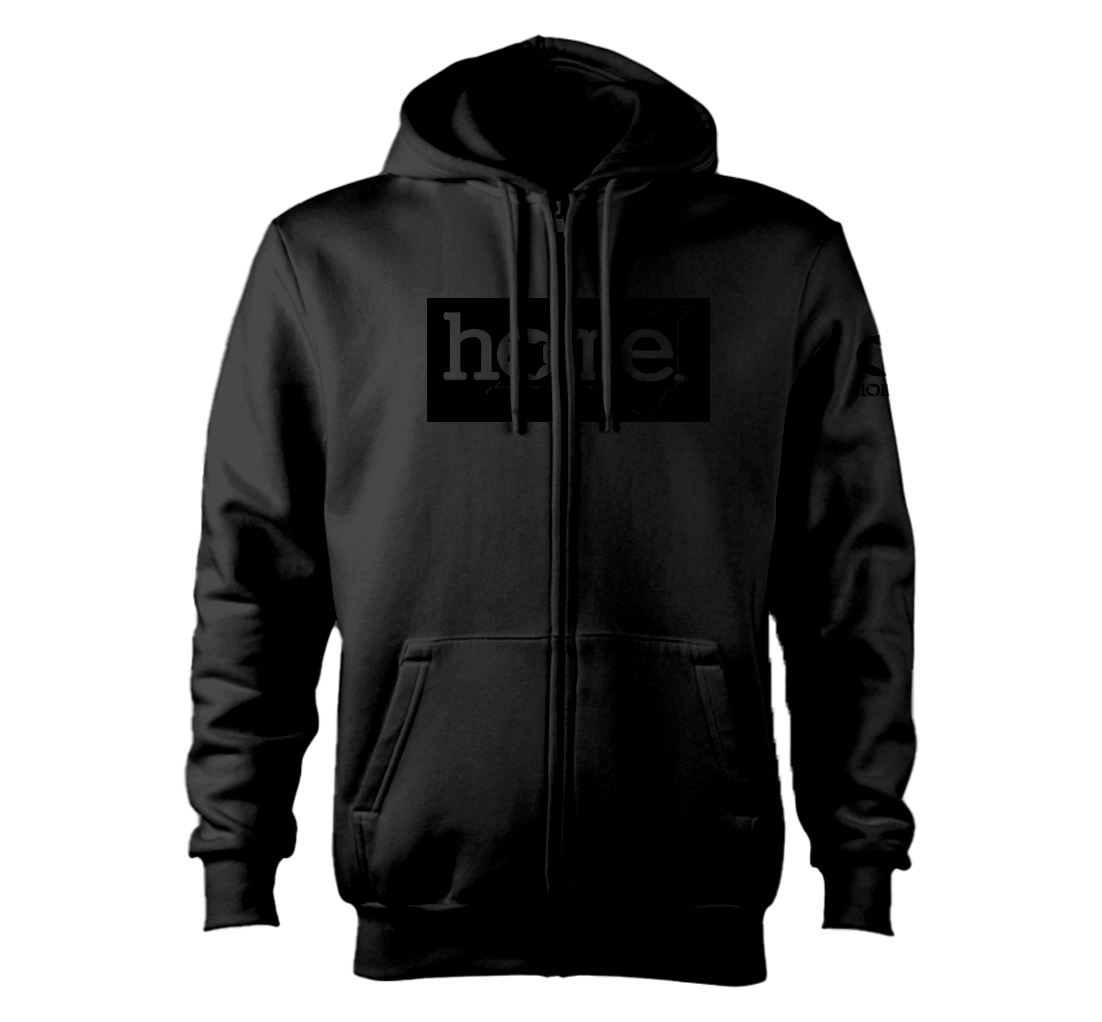 home_254 NUVETRA™ ZIP UP HOODIE WITH A BLACK CLASSIC PRINT