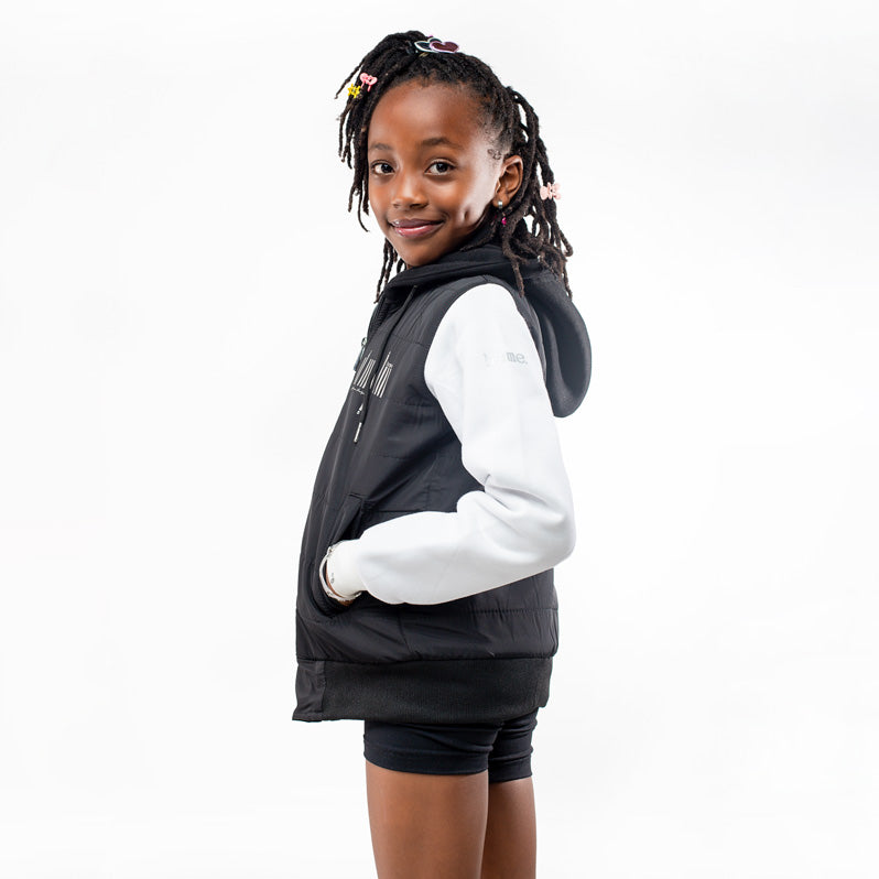 Kids Blessing Jacket - Black Body & White Arms