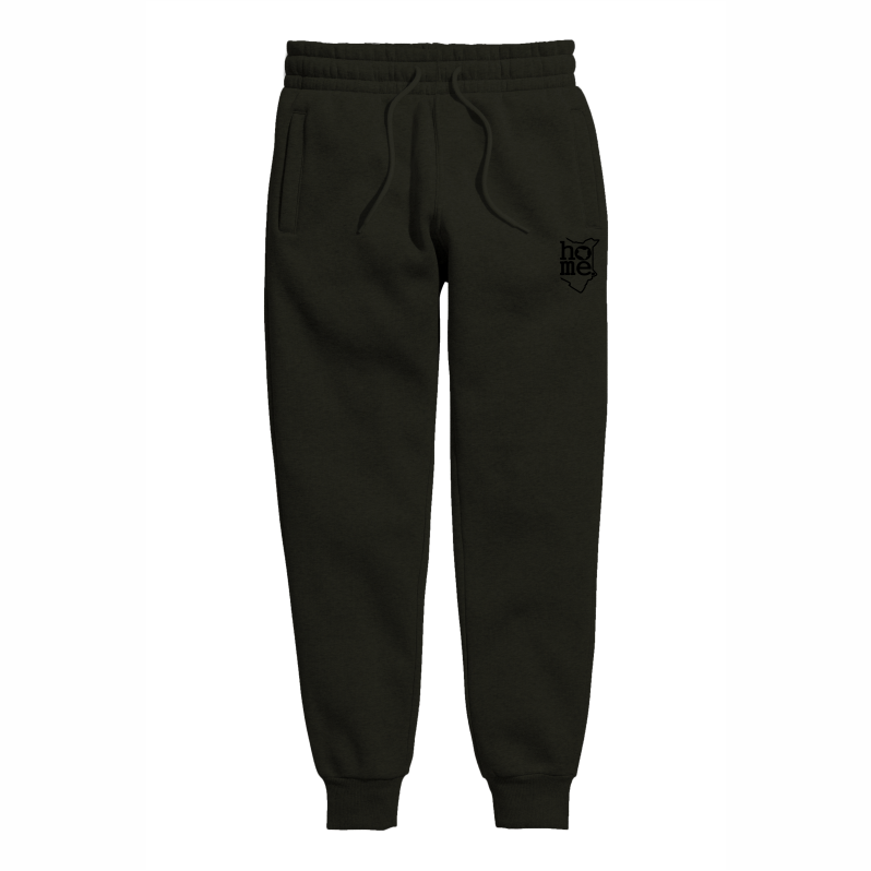 home_254 KIDS SWEATPANTS PICTURE FOR BLACK HEAVY FABRIC BLACK CLASSIC PRINT