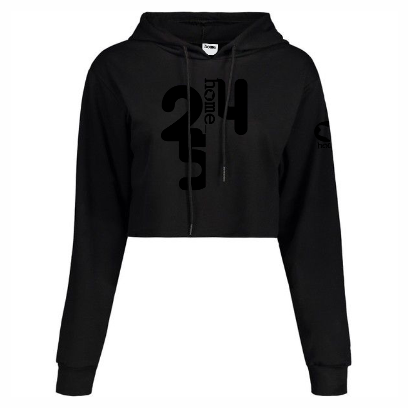 JBEEJURA DESINGZ | home_254 Black Cropped Hoodie (mid heavy fabric) with a black the 254 logo