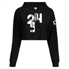 JBEEJURA DESINGZ | home_254 Black Cropped Hoodie (mid heavy fabric) with a white the 254 logo