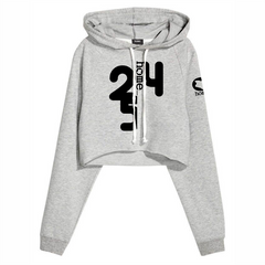 JBEEJURA DESINGZ | home_254  light grey Cropped Hoodie mid heavy fabric with black the 254 logo