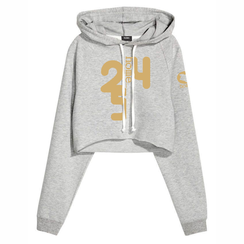 Cropped Hoodie - Light Grey (Heavy Fabric)