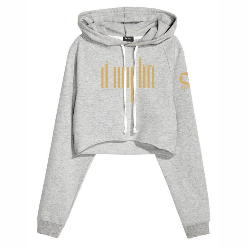 Cropped Hoodie - Light Grey (Heavy Fabric)