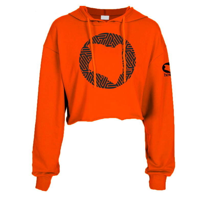 Cropped Hoodie - Orange (Heavy Fabric)