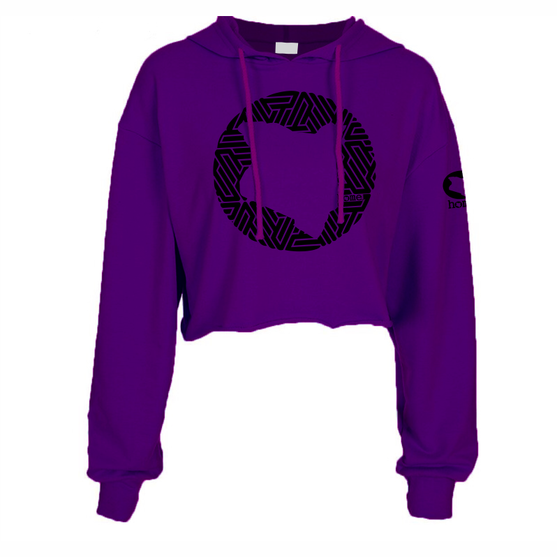 Cropped Hoodie - Purple (Heavy Fabric)