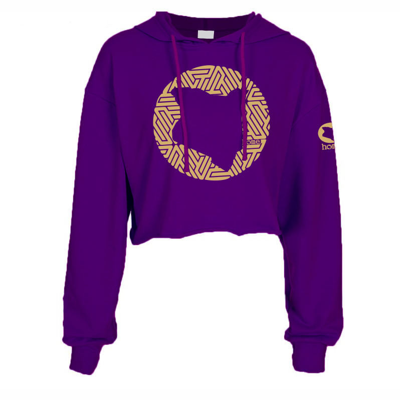 Cropped Hoodie - Purple (Heavy Fabric)