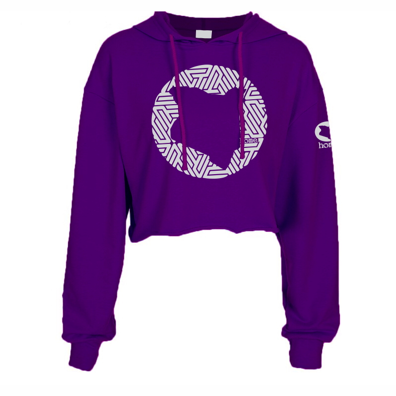 Cropped Hoodie - Purple (Heavy Fabric)