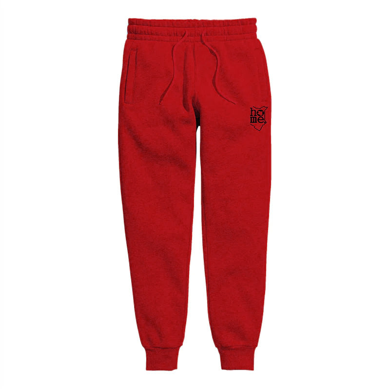 home_254 KIDS SWEATPANTS PICTURE FOR RED IN MID-HEAVY FABRIC WITH BLACK CLASSIC PRINT