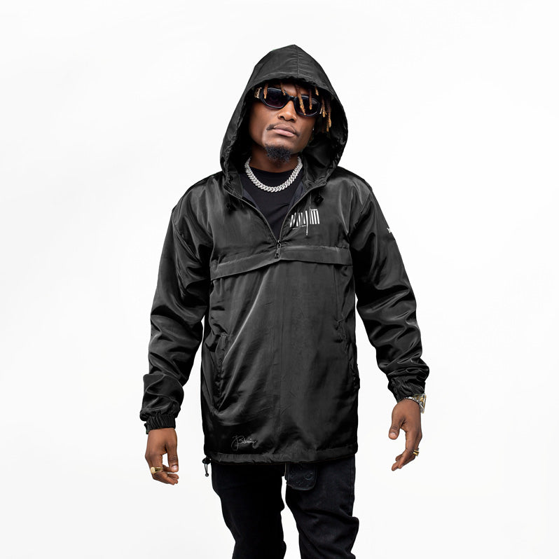 JBeejura | home_254 Black Ample Jacket- Front view