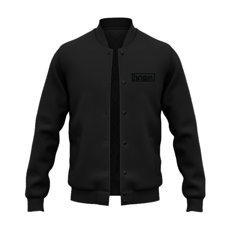 JBEEJURA DESIGNZ | home_254 Black College Jacket with a black logo