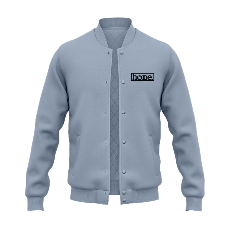 JBEEJURA DESIGNZ | home_254 Light Grey College Jacket with a black logo