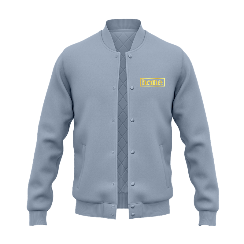 JBEEJURA DESIGNZ | home_254 Light Grey College Jacket with a gold logo