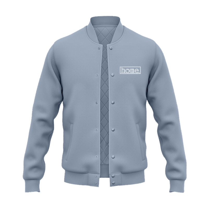 JBEEJURA DESIGNZ | home_254 Light Grey College Jacket with a silver logo