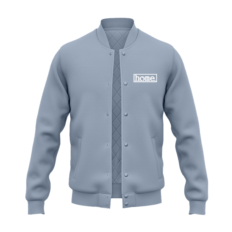 JBEEJURA DESIGNZ | home_254 Light Grey College Jacket with a white logo