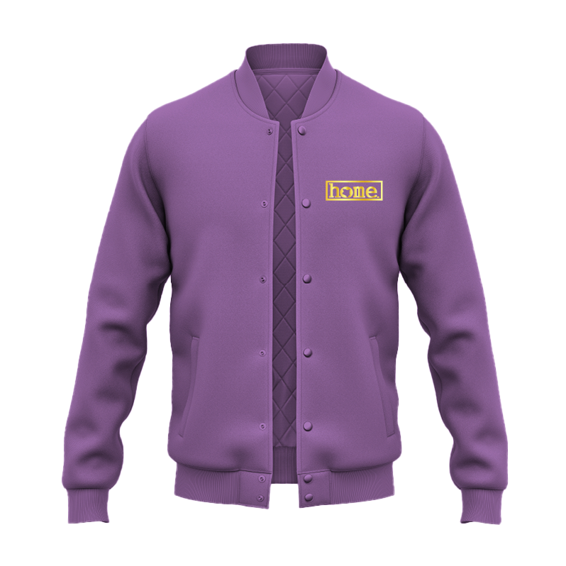 JBEEJURA DESIGNZ | home_254 Lilac College Jacket with a gold logo
