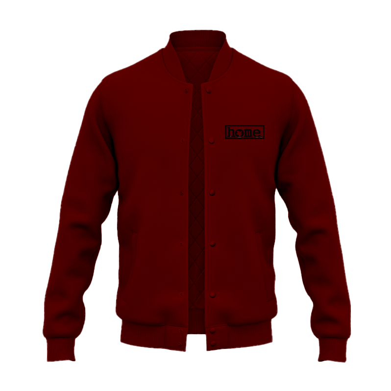 JBEEJURA DESIGNZ | home_254 Maroon Red College Jacket with a black logo