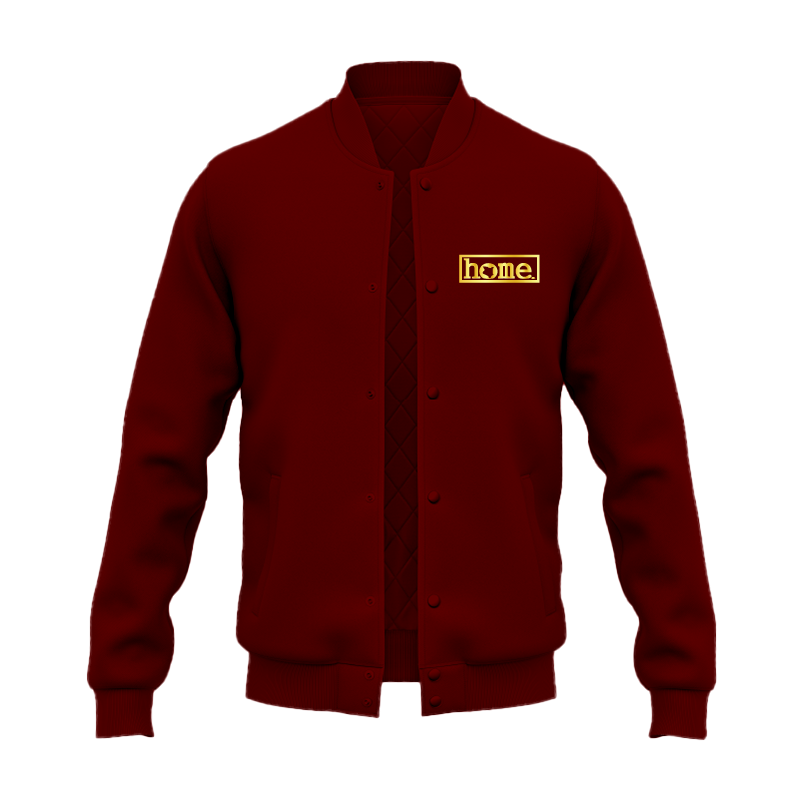 JBEEJURA DESIGNZ | home_254 Maroon Red College Jacket with a gold logo