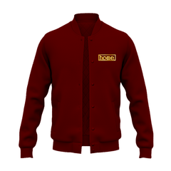 JBEEJURA DESIGNZ | home_254 Maroon Red Kids College Jacket with Gold Logo