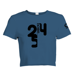 Cropped T-Shirt - Steel Blue