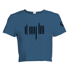 Cropped T-Shirt - Steel Blue