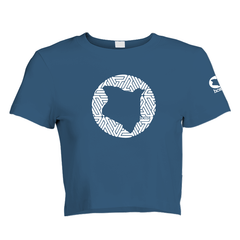 Cropped T-Shirt - Steel Blue