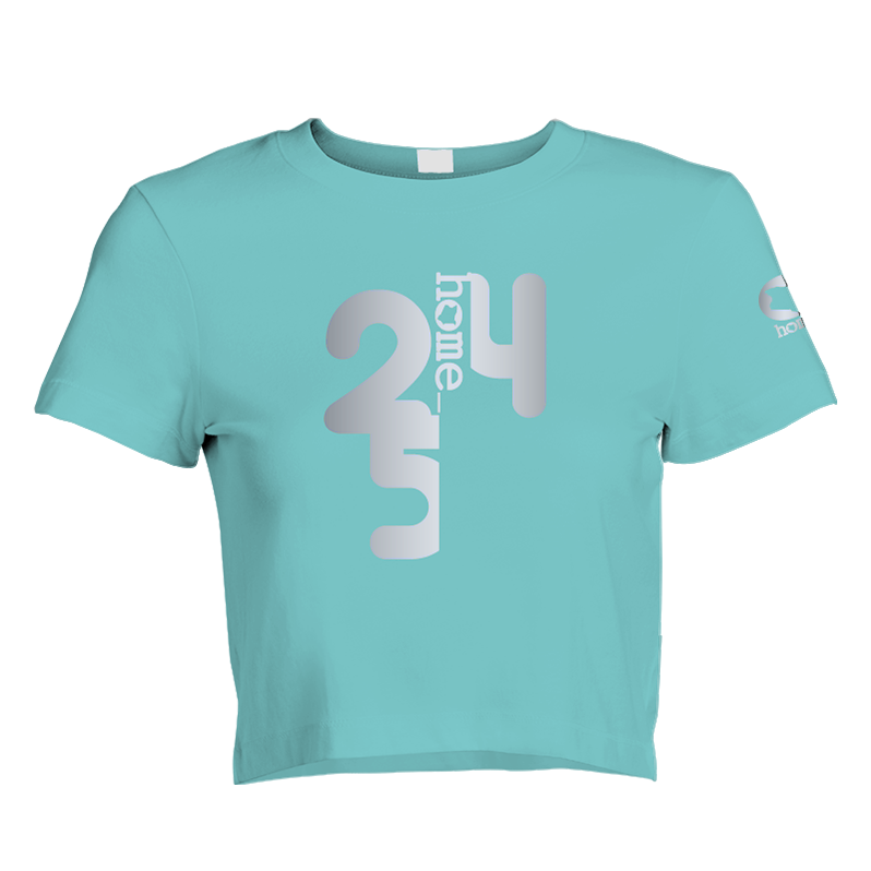 Cropped T-Shirt - Turquoise Blue